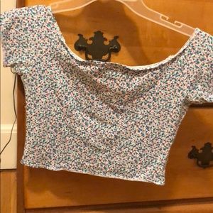 Floral off the shoulder hollister too